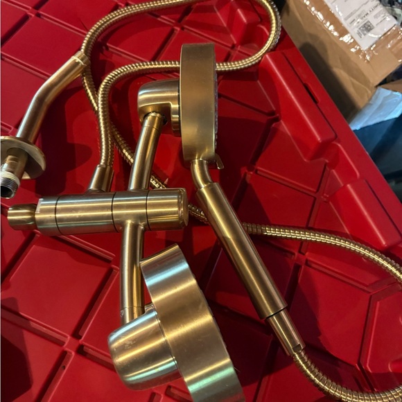 Vibrant Brushed Brass Shower Kit - Picture 2 of 5